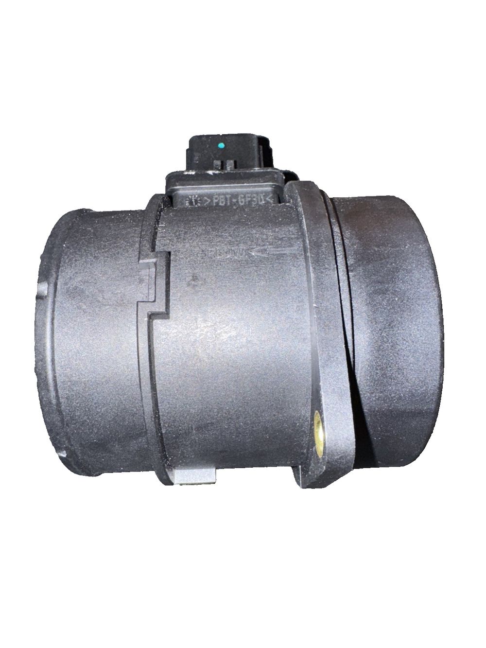 Mass Air Flow Sensor Kit PBT-GF30, Unbranded – a grey ball valve with a green button