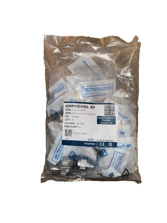 172102H243RP Amphenol RF | Connectors, Interconnects 25 Pack