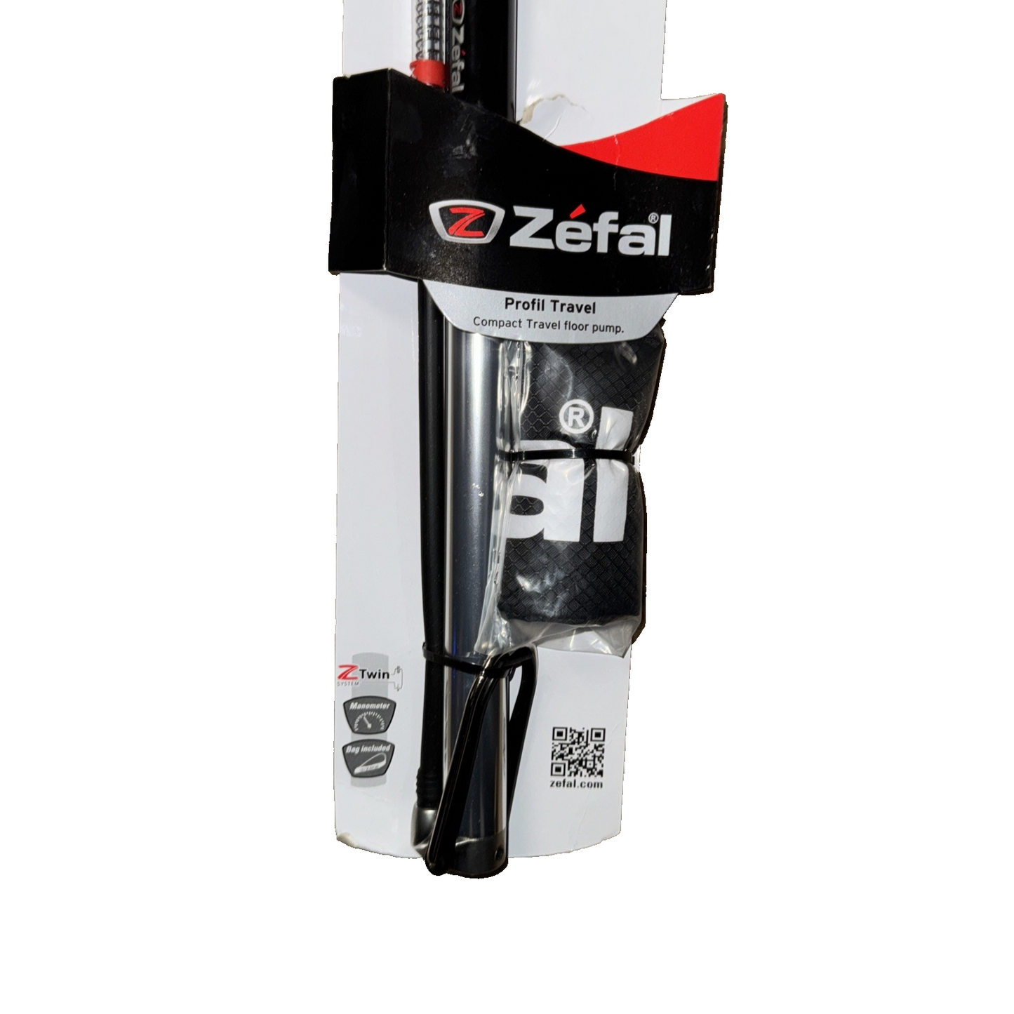 Zefal Profil Travel Floor Pump Z-twin 145psi Silver