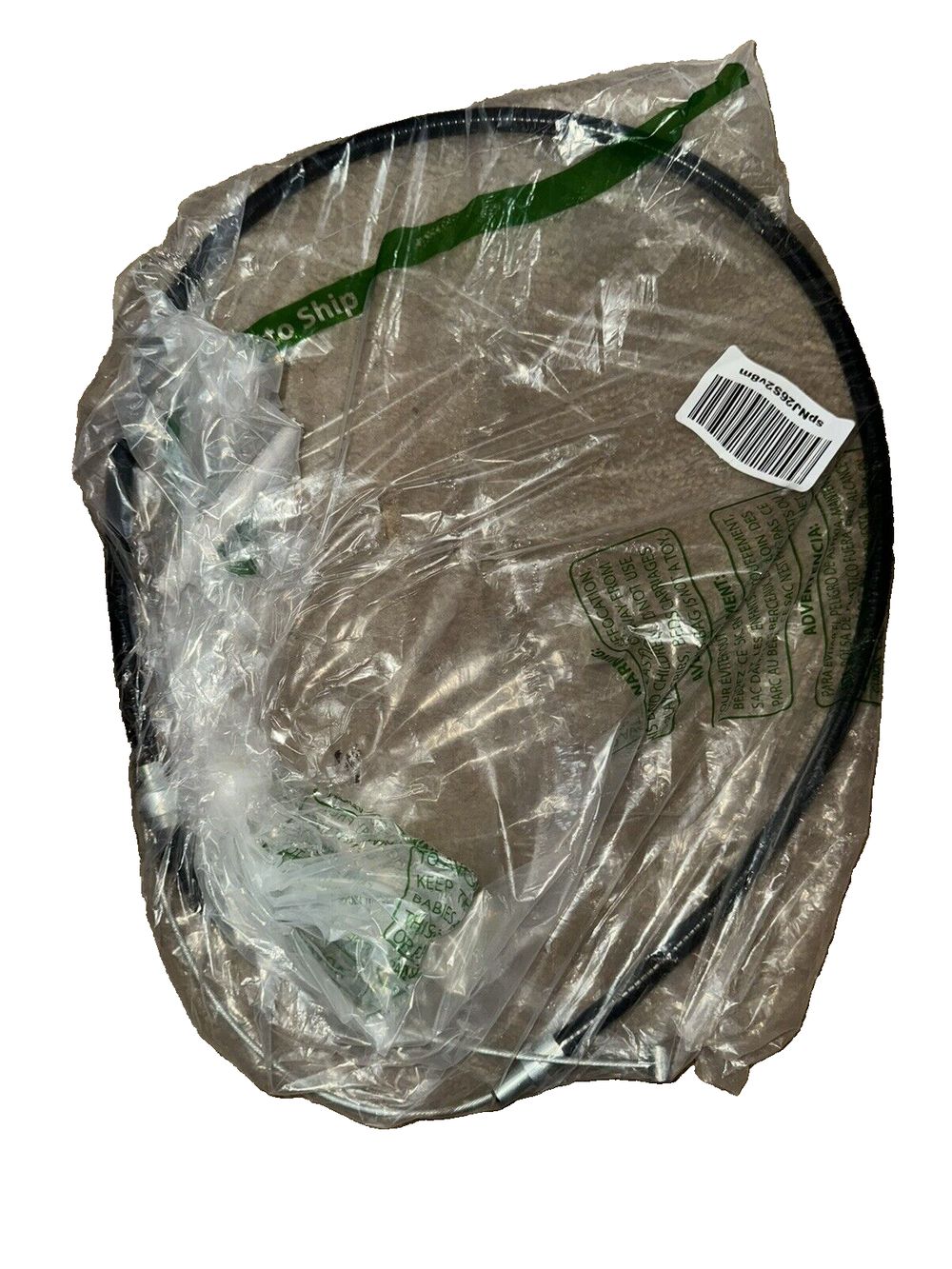 Raybestos BC96380 Professional Grade Parking Brake Cable – a bag of plastic wraps on a white background