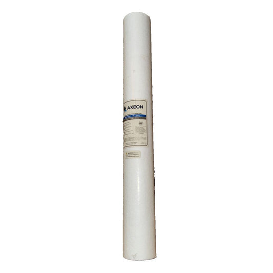 200625- CARTRIDGE, DEPTH FILTER, POLYPRO, 2.5" X 20", MIC 1, AXEON – a roll of white paper on a white background
