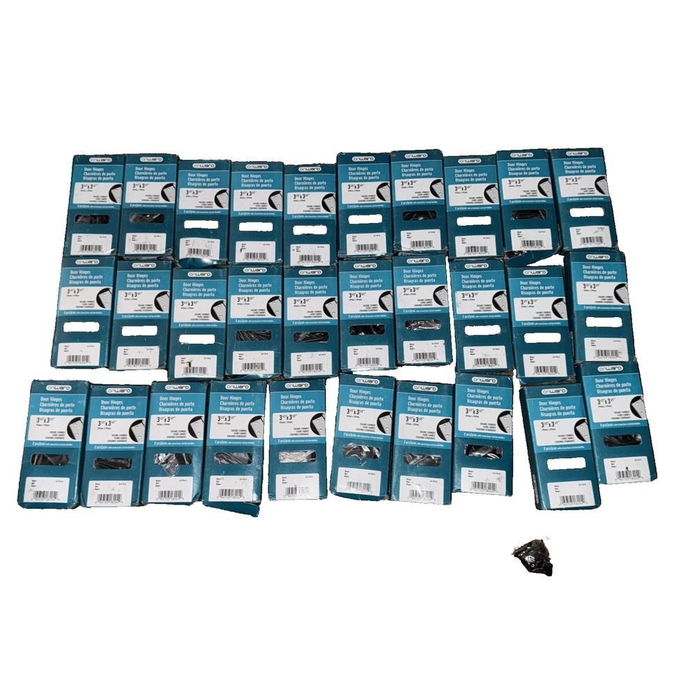 Richelieu 821FBB Onward Full Mortise Butt Hinge for Interior Door, Square 30Pack – a bunch of blue and white labels on a white background