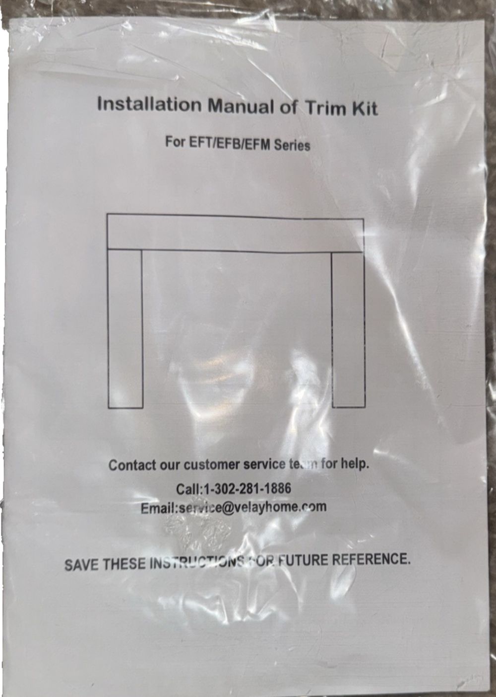 Dreamflame® Electric Fireplace Trim Kit - For 33inch Fireplace – installation manual for the installation of the installation of the instal…