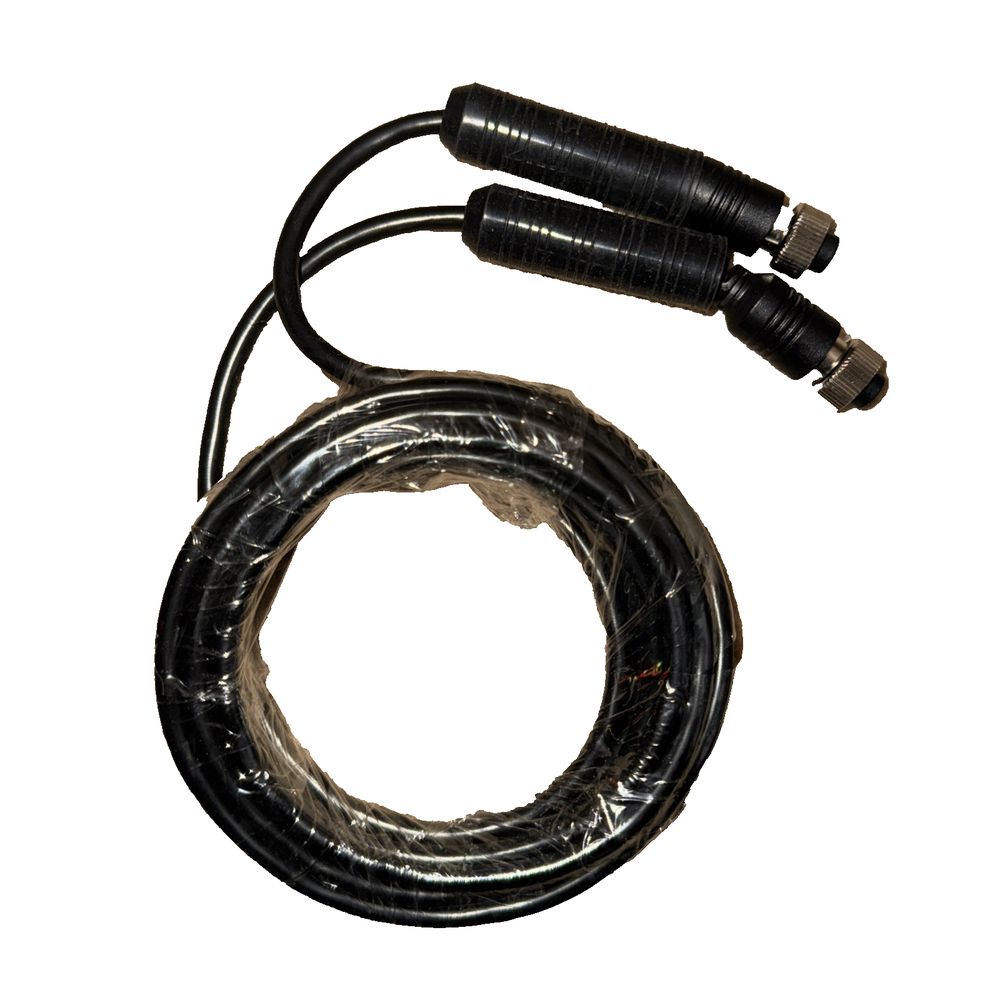 RVS Systems RVS-881 16' Double Female Camera Cable – a black cable with a white background