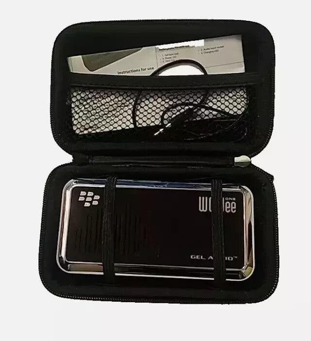 Wowee One Portable Speaker - Compact, Rechargeable with Carry Pouch – a black case with a knife and knife in it