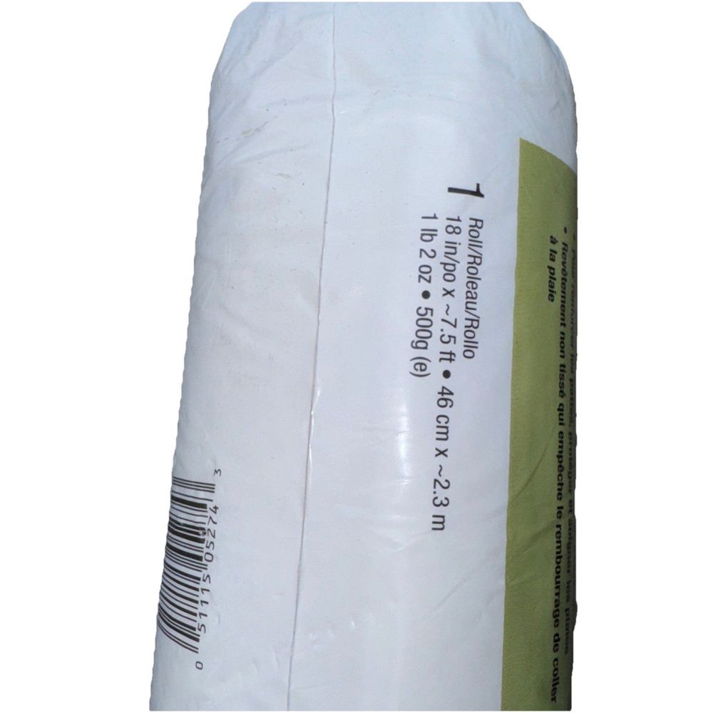 3M Pet Care 1396L 18" x 7.5' Gamgee Highly Absorbent Padding (Cotton) – a white bag of white paper with a green label