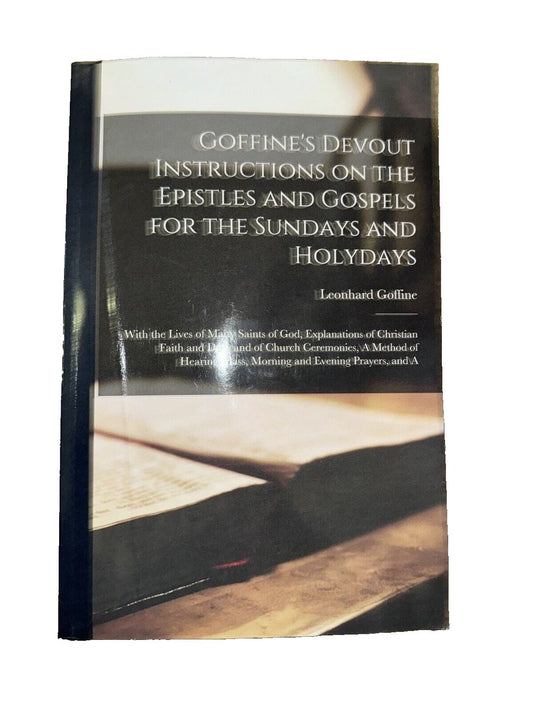 Goffine's Devout Instructions on the Epistles and Gospels for the Sundays and Ho, DaveyDooDeals – an open book with the title of an open bo…