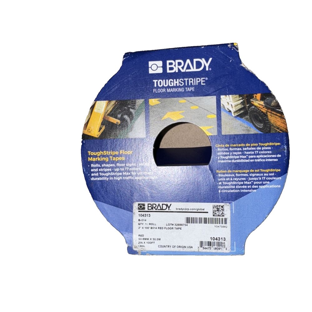 104313 | Solid Colored ToughStripe® Tape Brady Parts 100' – brady tools t - style grinding wheel