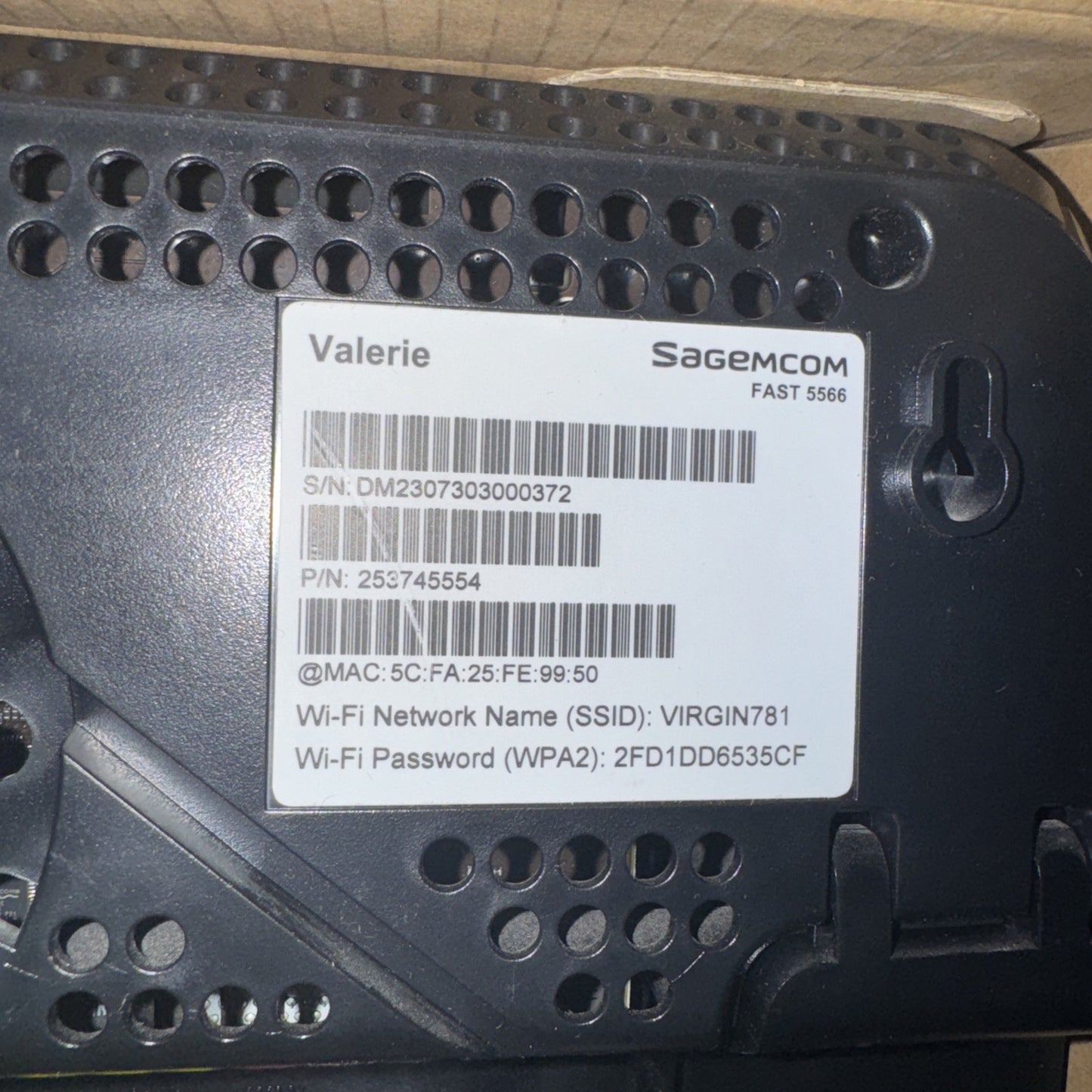 SageMcom Router 25374554