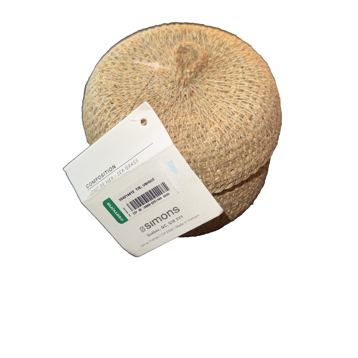 Simons Wicker Style Sea Grass Basket Desk Bowl With Lid