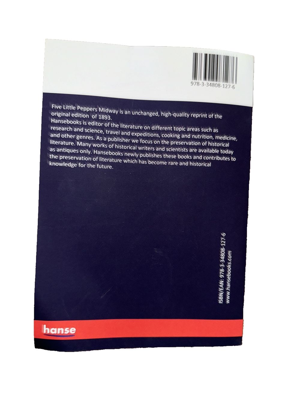 Five Little Peppers Midway, DaveyDooDeals – the back cover of the book, showing the title