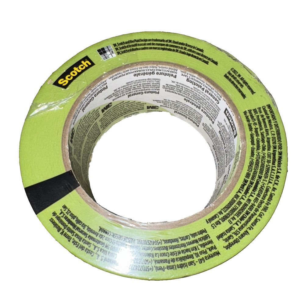 Scotch Painter’s Tape Green Masking Tape for General Painting, 48 mm - 2055 – a green tape with black and white lettering