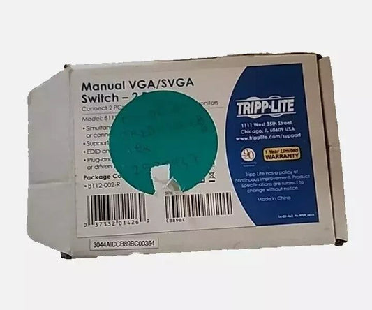 Tripp Lite B112-002-R 2-Port VGA/SVGA Video Switch HD15 Push-Button Switch – tripe® tp - 2 / sva - tp - 2 / sv - t