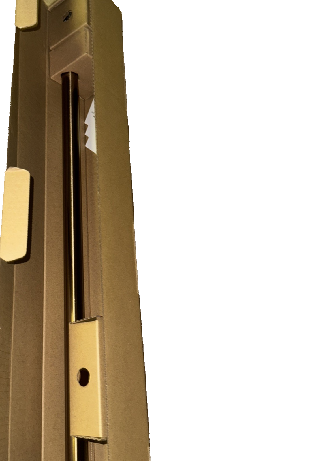 1016151-911-Rem 1 In. Lolly Adjustable Curtain Rod, Brushed & Brass - 36-72 In.