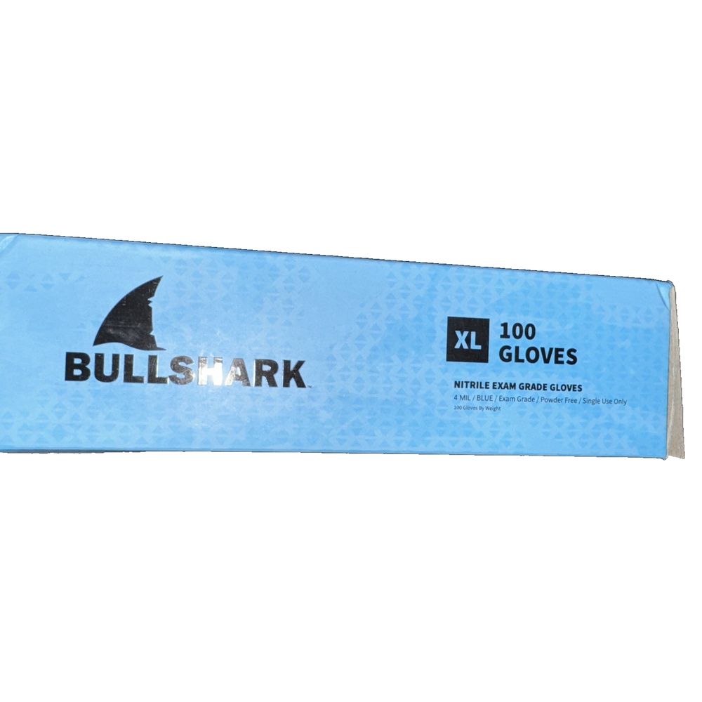 BullShark 100 XL Nitril Exan Grade Gkives 4 Mil / Blue/ Powder Free – bulark x - los blue