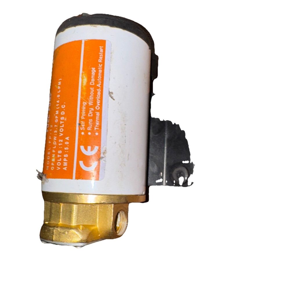 Amarine-Made 12v Scavenge Impellor Gear Pump- For Water Diesel Fuel Scavenge Oil – a small, yellow, plastic, plastic, and metal water pump