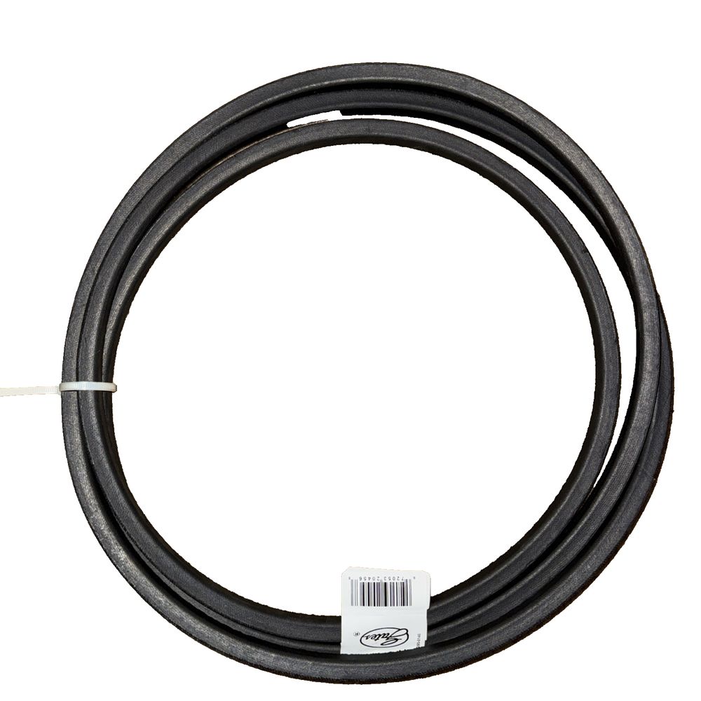 Gates B124 Hi-Power II Belt, B Section, B124 Size, 21/32" Width, 13/32" Height, – a black rubber cable with a white wire