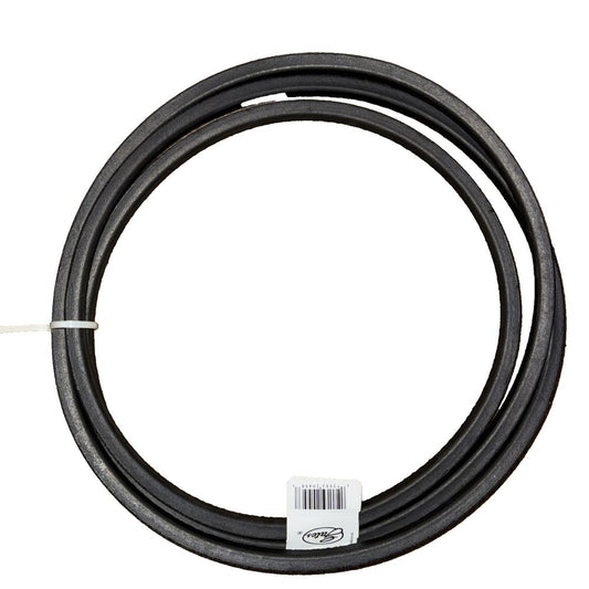 Gates B124 Hi-Power II Belt, B Section, B124 Size, 21/32" Width, 13/32" Height, – a black rubber cable with a white wire