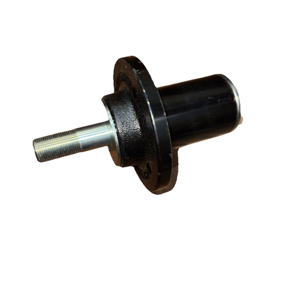 Peer Mower Deck Spindle Assembly High-Strength Ductile Iron MDS205 – a black plastic wheel with a screw