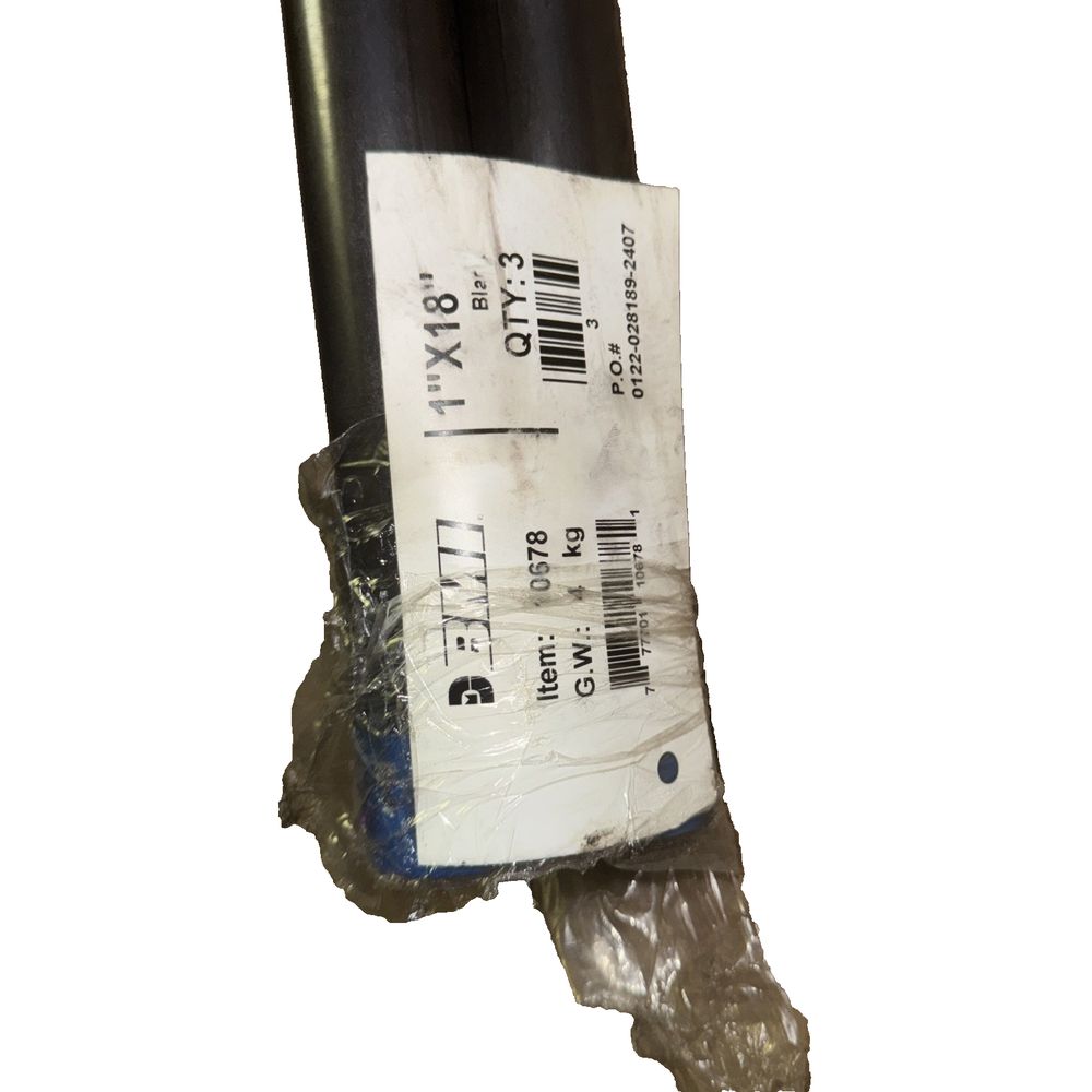 1 x 18 in. Black Steel Ready-Cut Pipe 3 Pack, Unbranded – a piece of plastic wrapped in plastic wrap