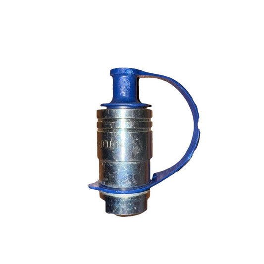 SINGLE | Mutlu | Hydraulic Quick Connection Female | 1/2" BSP, DaveyDooDeals – a blue hose connector with a white background