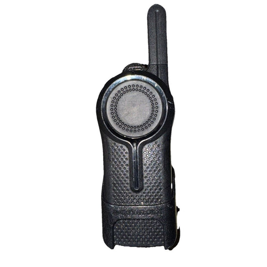 Motorola DLR1020 Two Way Digital Radio – a black radio with a white background