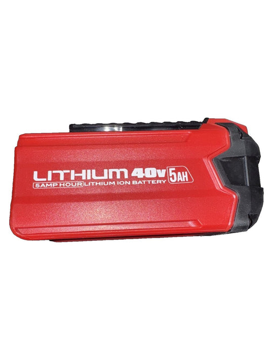 Strike Master Lithium 40v Battery Ice Auger Replacement Batter – the lithium battery case is red and has a black handle