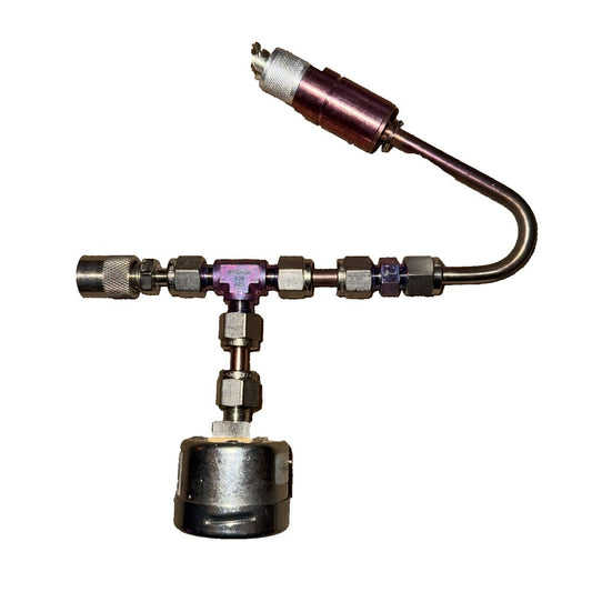 MQT Valve Gas Gauge Transfer Tool – Essential for Precise Gas Sampling, DaveyDooDeals – a pressure regulator with a hose attached to it