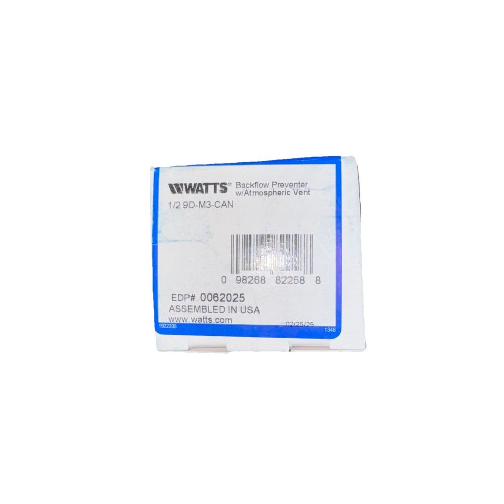 Watts 1/2 In 9DM3 CAN 1/2 Dual Check Valve With Vent 0062025 – wts wts - 010888 - bl - 1 - 3 - 3
