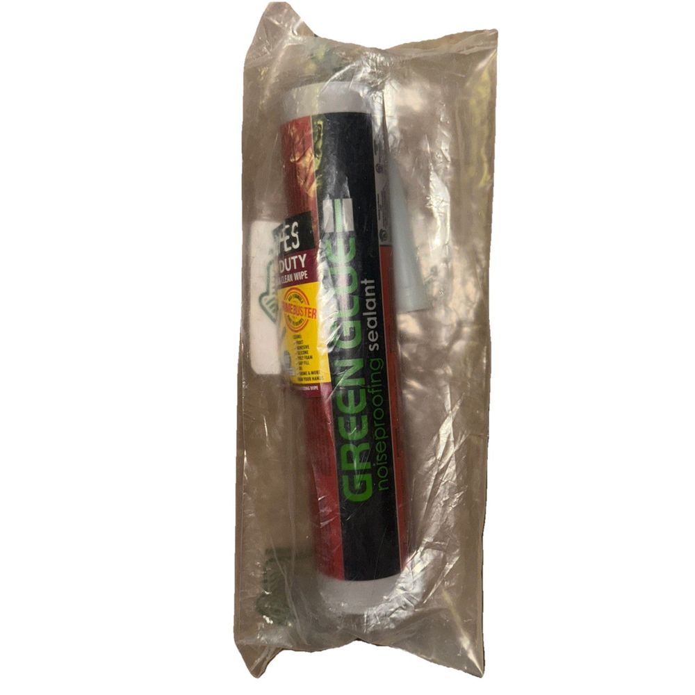 Acoustical Caulk(29 oz) 1 Tube, TradeMark Sound Proofing – a black pen in a plastic bag