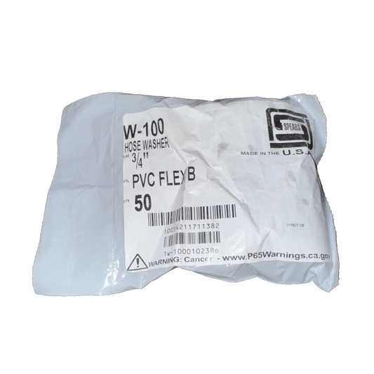 Spears W-100 Hose Washer 3/4" PVC Flex B 50 Pack