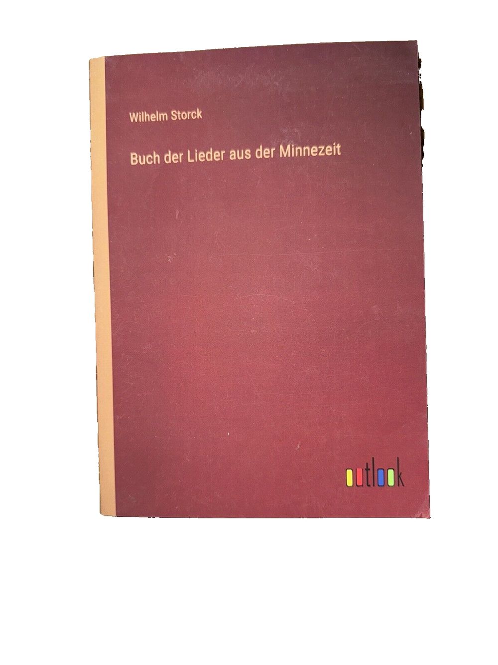 Buch der Lieder aus der Minnezeit, DaveyDooDeals – the book cover of the book, which is a red cover with a gold border