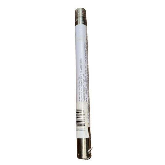 Canarm DR12BN-1OD 12" Brushed Nickel Downrod for AC fans – a white tube with a black tip