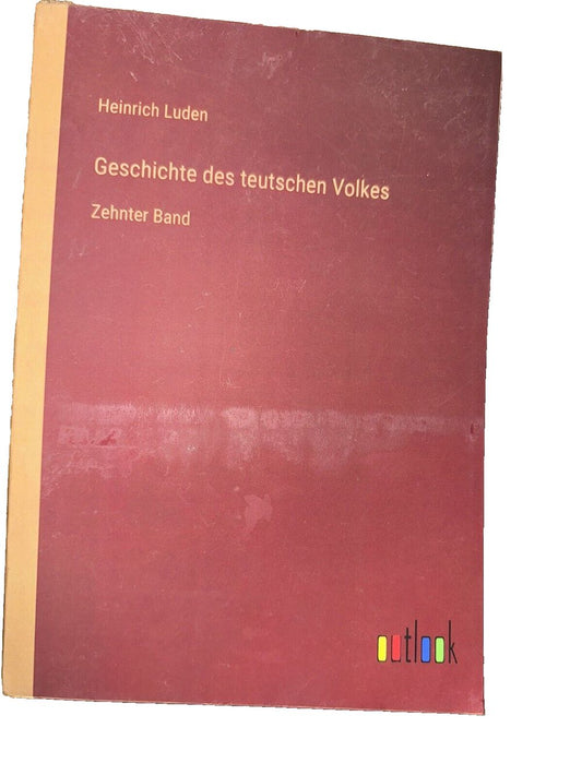 Geschichte des teutschen Volkes: Zehnter Band, DaveyDooDeals – a book with a red cover and yellow trim