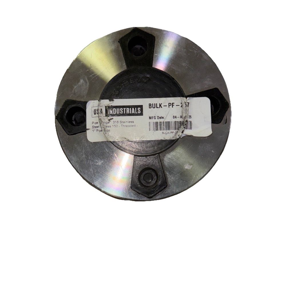 USA Sealing 316 Ss 150 Threaded Pipe Flange Pipe BULK-PF-264 – a metal disc with a label on it