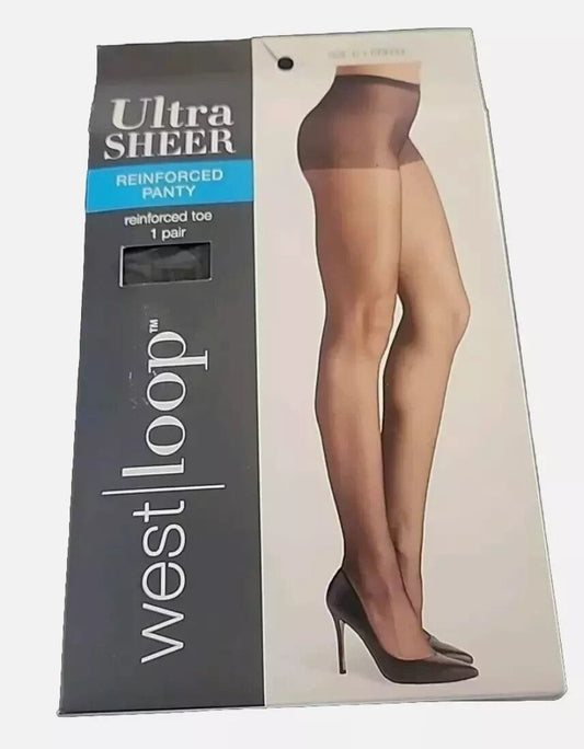 West Loop Ultra Sheer Reinforced Panty Size D - Coffee - Comfort & Style – wolf sheer sheer tights