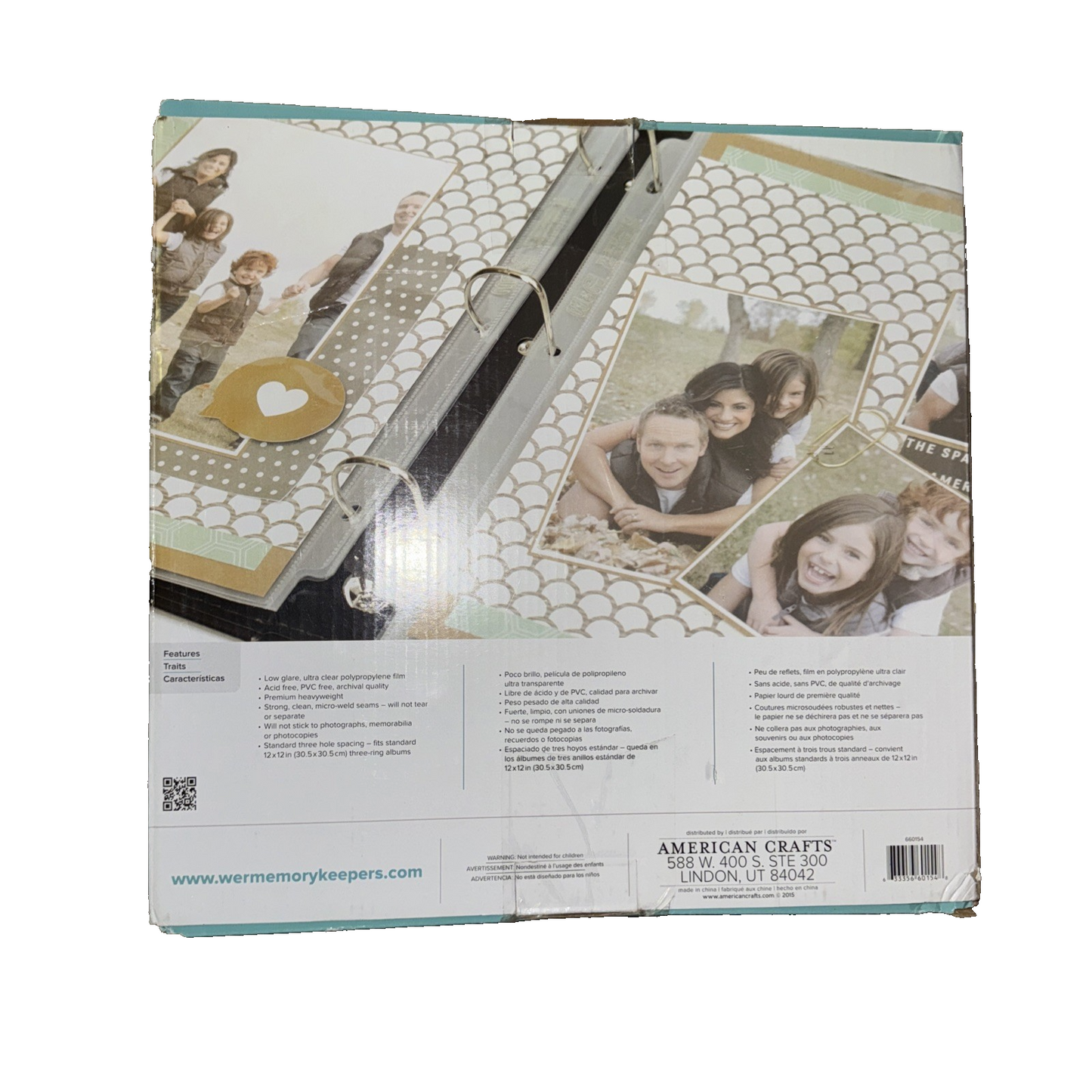 12X12 Page Protectors, 6-4X6 Pockets (50 Pack) (Open Box)