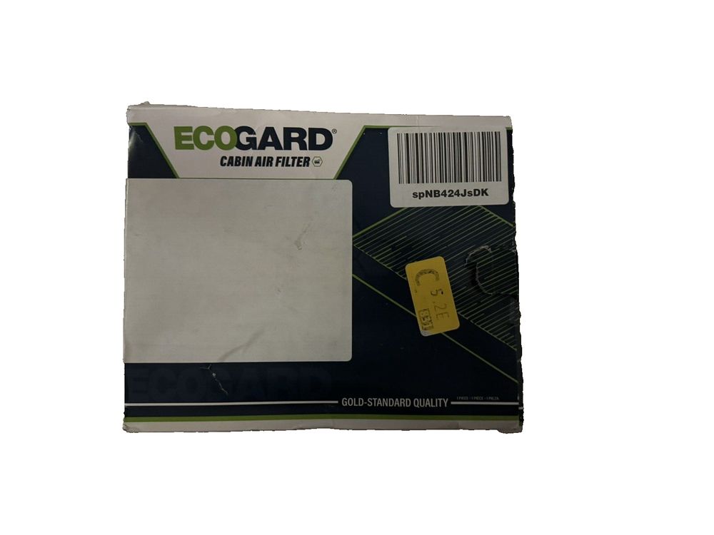 ECOGARD XC10573 Premium Cabin Air Filter Fits Hyundai Elantra 2017-2020, Accent – a white card with a yellow label on it