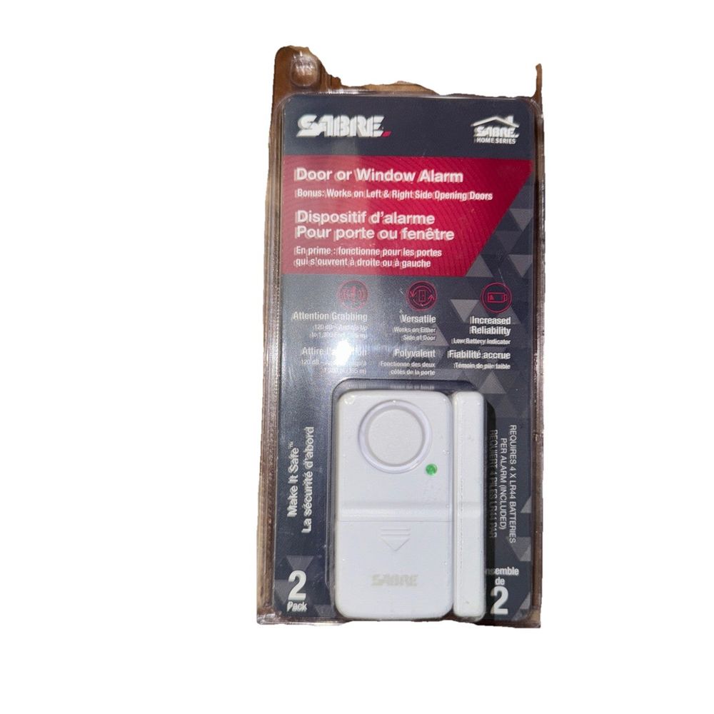 Sabre 2 Pack Door or Window Alarm 120 dB with Low Battery Indicator CHS-DWA2 – therme wireless alarm alarm