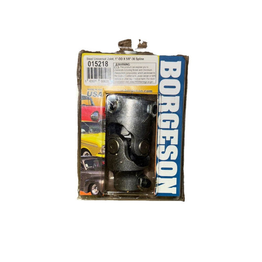 Borgeson 015218 Steel Single Steering U-Joint 1In Double-D X 5/8In-36 Spl – a black plastic object with a white background