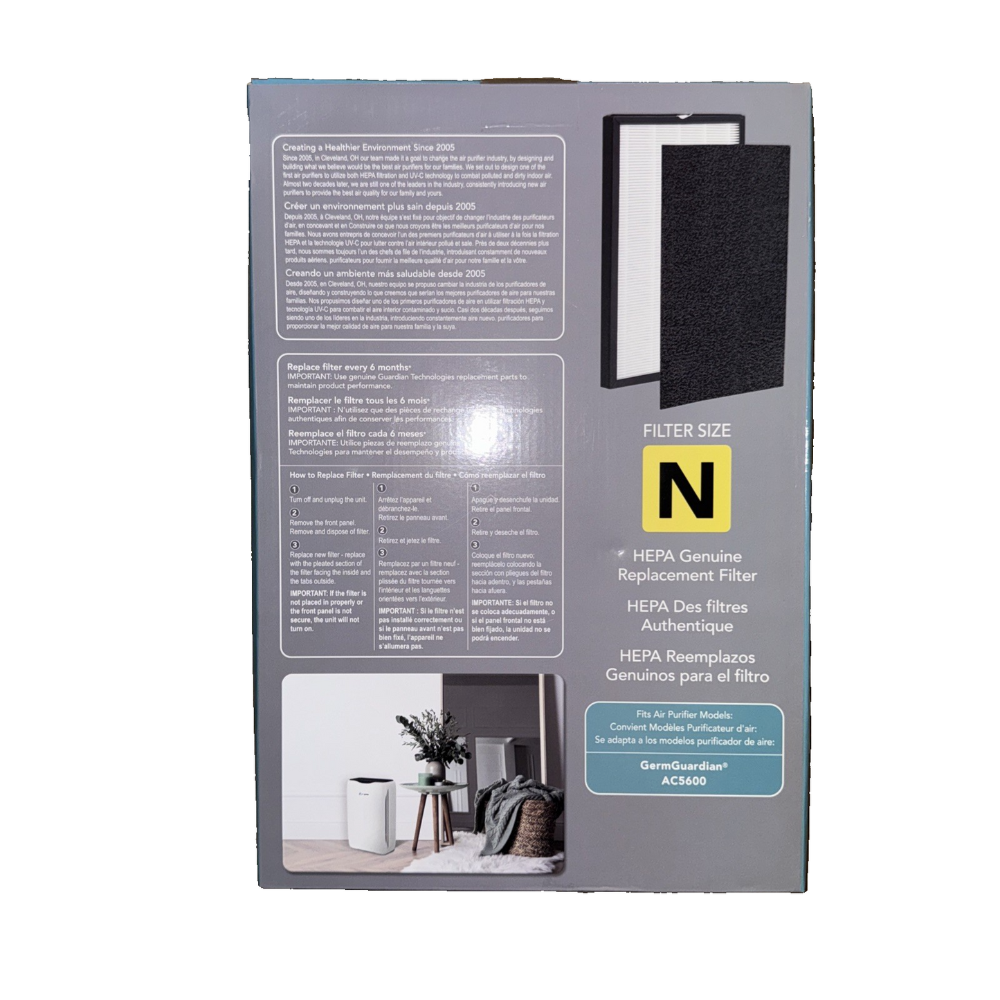 Germ Guardian Flt5600 True Hepa  Air Purifier Replacement Filter