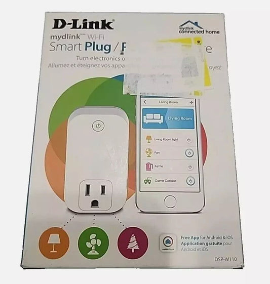 D-Link DSP-W110 Mydlink Wi-Fi Smart Plug - Remote Control, Works with Alexa – d - link smart home smart home wim