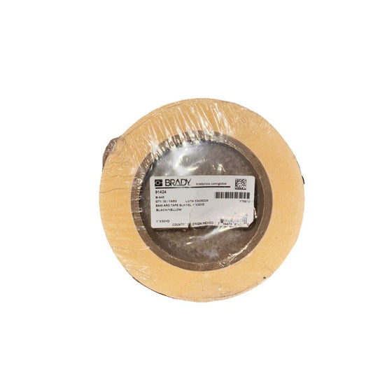 Brady 91424 1" Width, 90' Length, B-946 High, DaveyDooDeals – a yellow tape with a white background