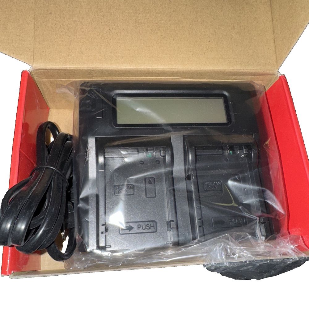 Dual Digital Battry Charger For LP-E8, Unbranded – a box with a digital device in it