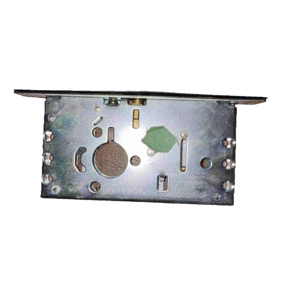Emtek 2185 Square Privacy Pocket Door Mortise Lock, Emtec – a metal latch with a green leaf on the latch