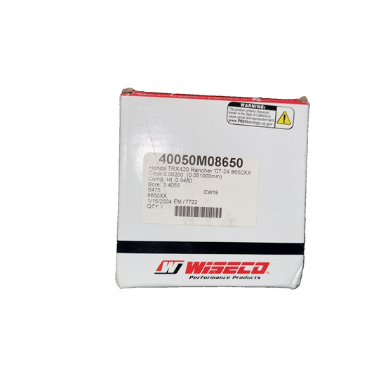 Wiseco 40050M08650 86.50mm Stock Compression ATV Piston Kit