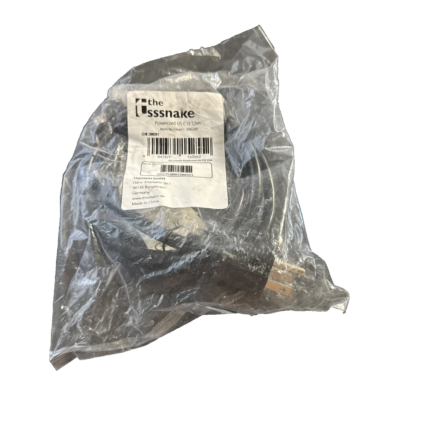 THOMANN The SSSnake Power Cord US C13 1.5m #396201