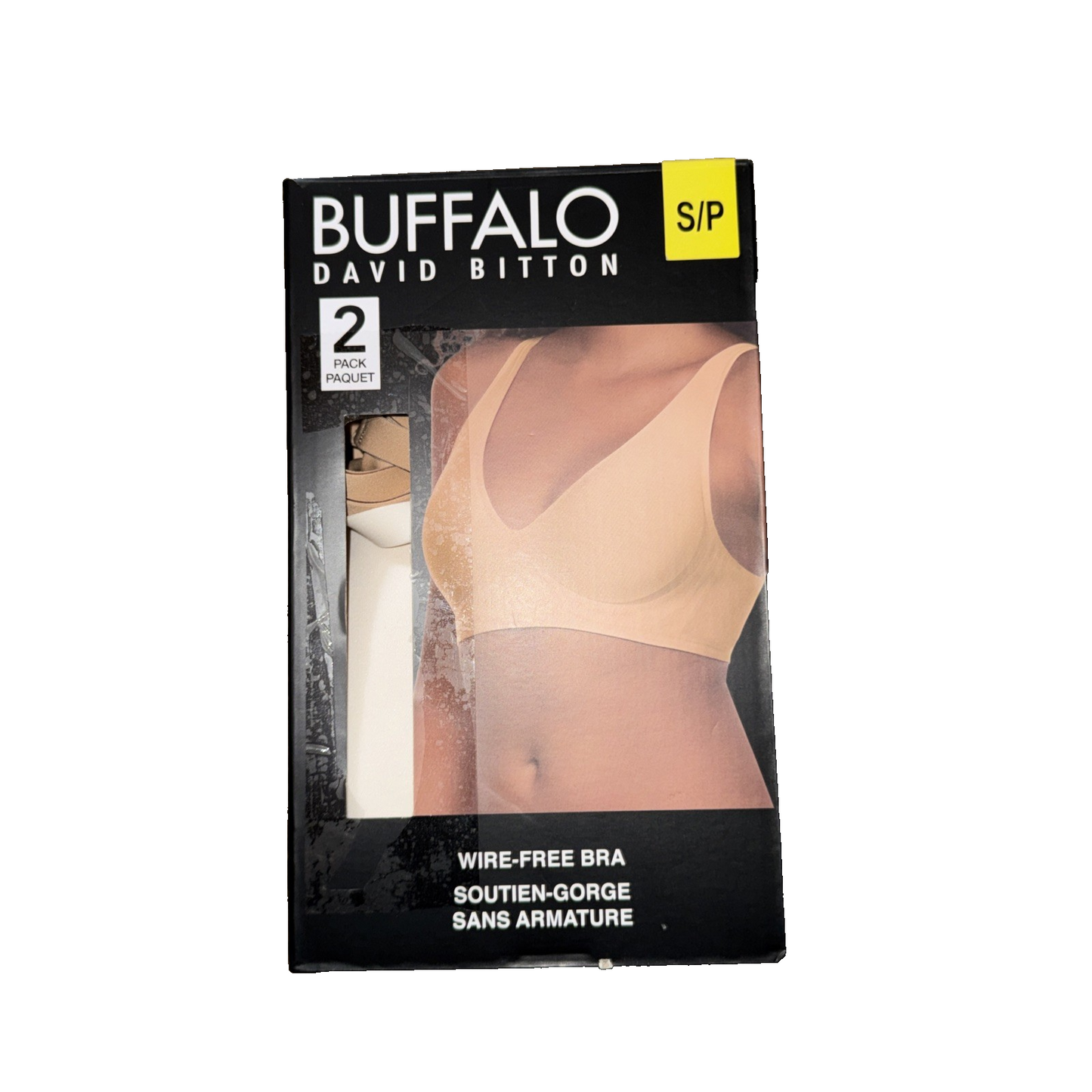 Buffalo David Bitton Wire Free Bra 2 Pack Colors White And Beige Size Small