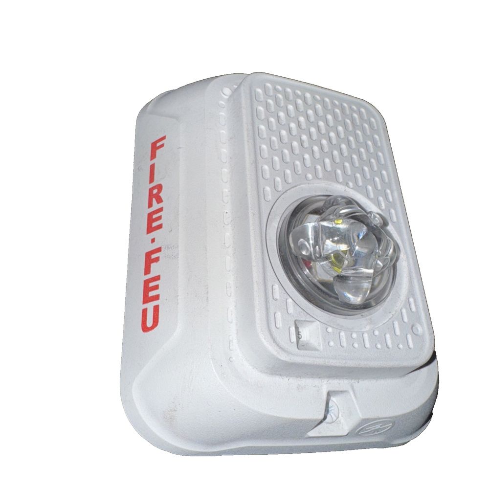 System Sensor SWLED-B L-Series Wall-Mount Strobe Fire Alarm – a white light with a red light on it