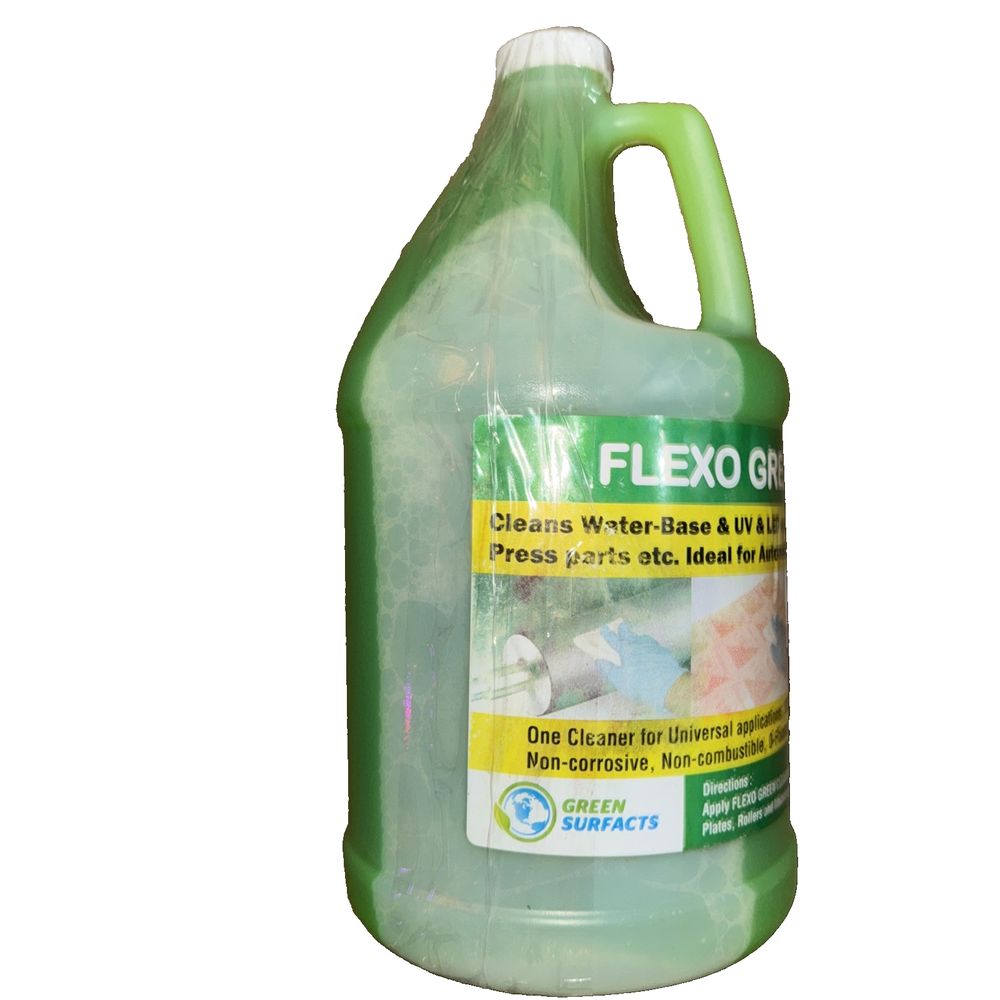 Flexo Green Cleaner 1 Gallon – a gallon of green cleaning liquid